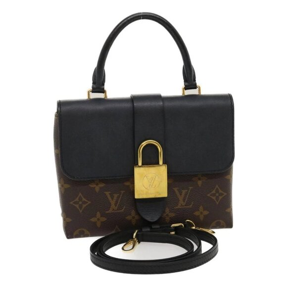 LOUIS VUITTON Monogram Rocky BB 2Way Hand Shoulder Bag Black M44141 Auth 29587A - Picture 1 of 16